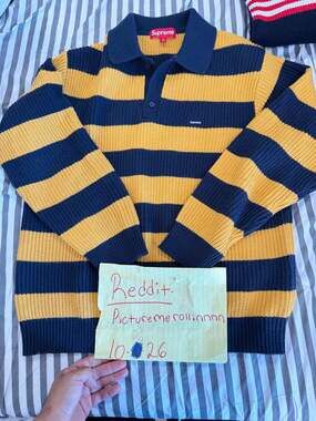 Supreme sweater rugby sz M new